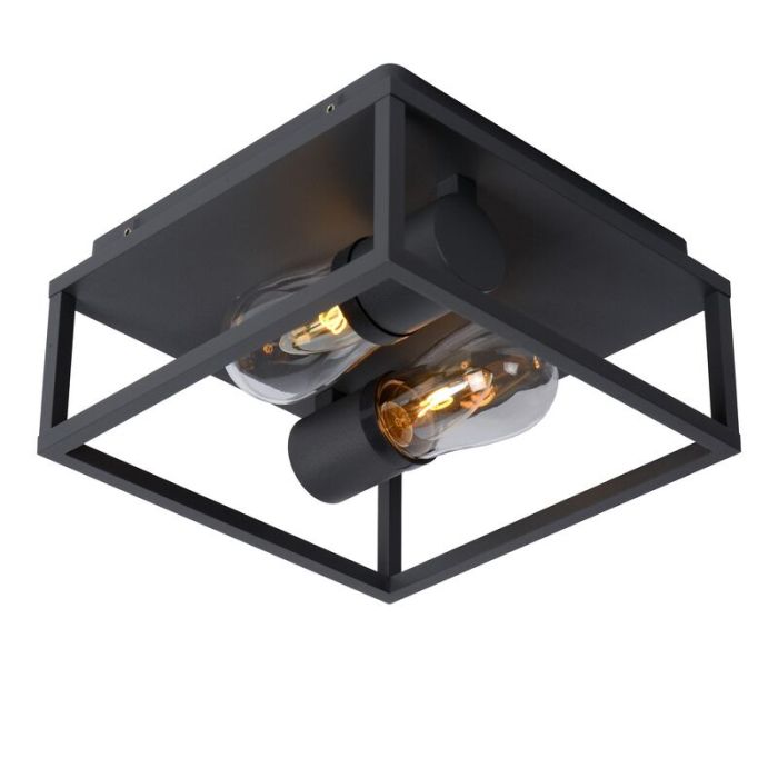 Lampe plafond moderne noire, Carlyn, IP54
