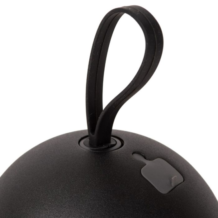 Applique murale rechargeable moderne noire, Lunex, 2W, 3000K LED, IP54, avec interrupteur