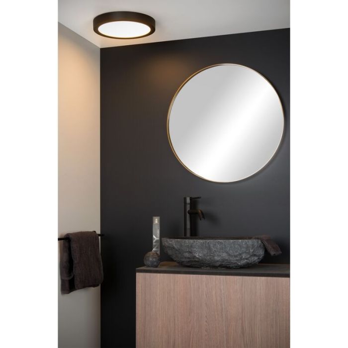 Lampe plafond moderne noire, Brice, 30W, 3000K LED, IP44
