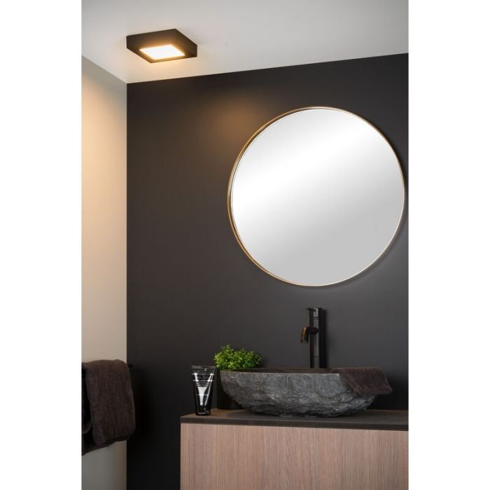 Lampe plafond moderne noire, Brice, 15W, 3000K LED, IP44