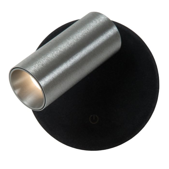 Applique murale rechargeable moderne grise, Toni, 2W, 2700-4000K, avec variateur tactile