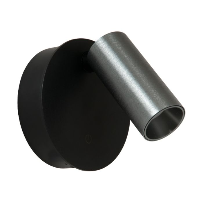 Applique murale rechargeable moderne grise, Toni, 2W, 2700-4000K, avec variateur tactile
