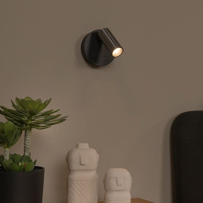 Applique murale rechargeable moderne grise, Toni, 2W, 2700-4000K, avec variateur tactile