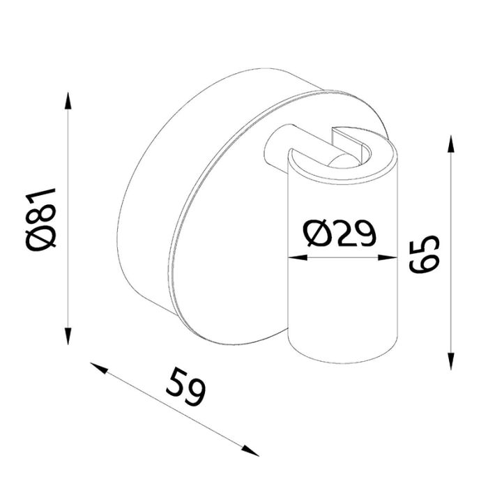Applique murale rechargeable moderne grise, Toni, 2W, 2700-4000K, avec variateur tactile
