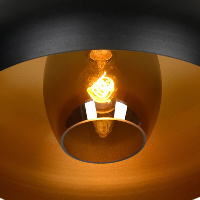 Lampe plafond rétro grise, Sharan