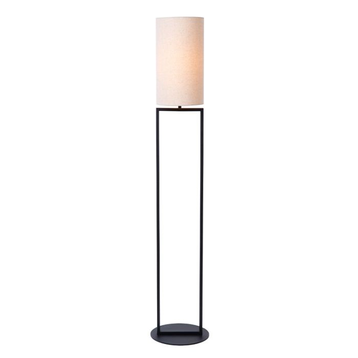 Lampadaire rustique beige, Herman, avec interrupteur