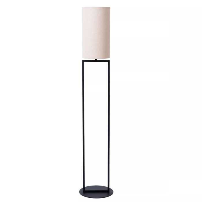Lampadaire rustique beige, Herman, avec interrupteur