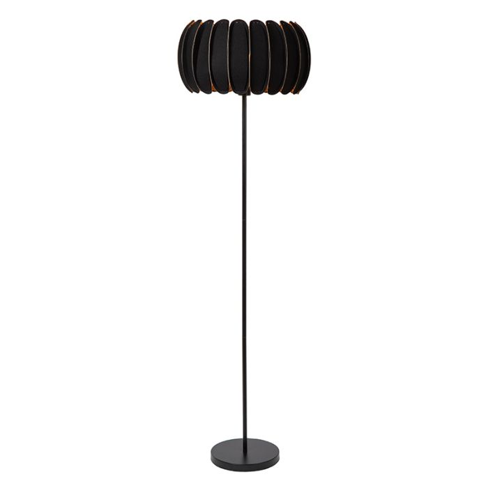 Lampadaire moderne noir, Spencer, avec interrupteur