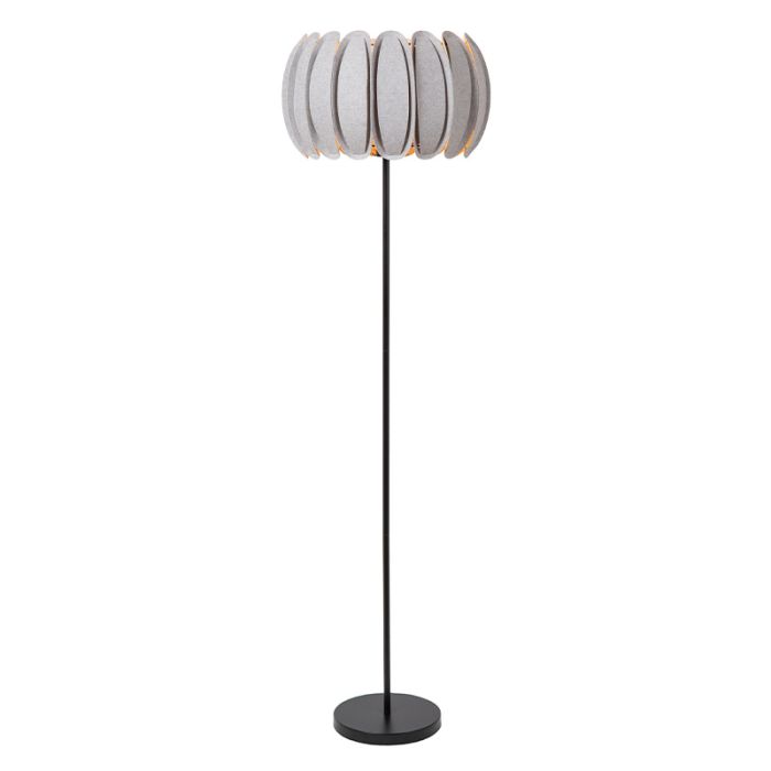 Lampadaire moderne gris, Spencer, avec interrupteur