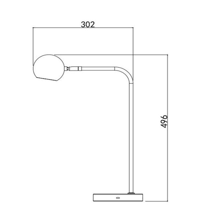 Lampe de table rechargeable moderne noire, Comet, 3W, 2700K LED, avec variateur tactile