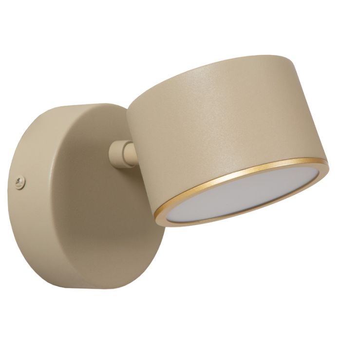 Applique murale moderne taupe, Gian, 9W, 2700K LED