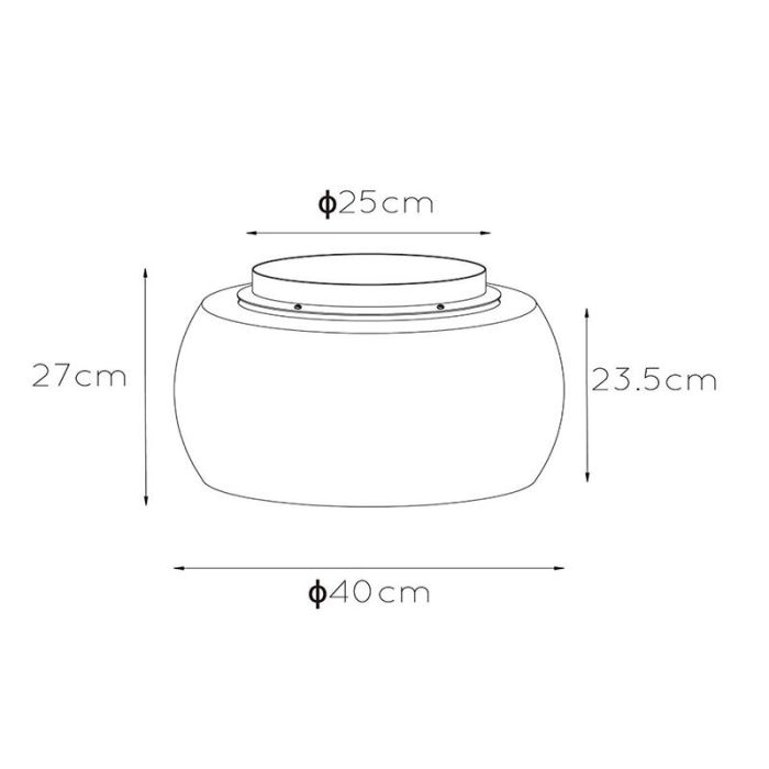 Lampe plafond moderne grise, Olivia