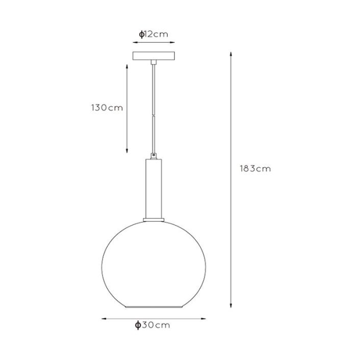 Suspension moderne noire, Marius