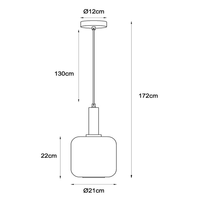 Suspension moderne noire, Eloise