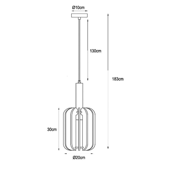 Suspension moderne grise, Rafal