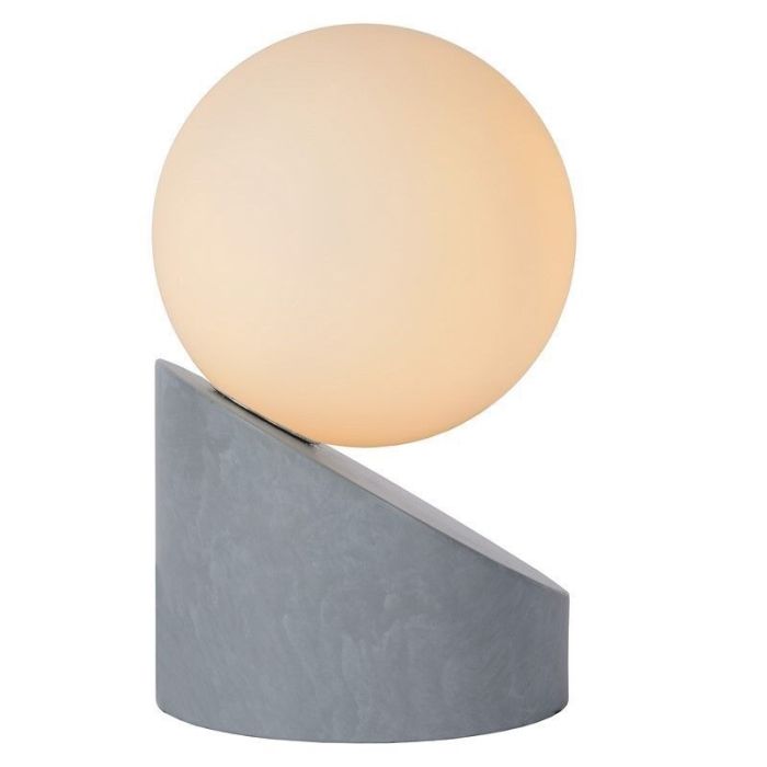 Lampe de table moderne grise, Len, avec interrupteur