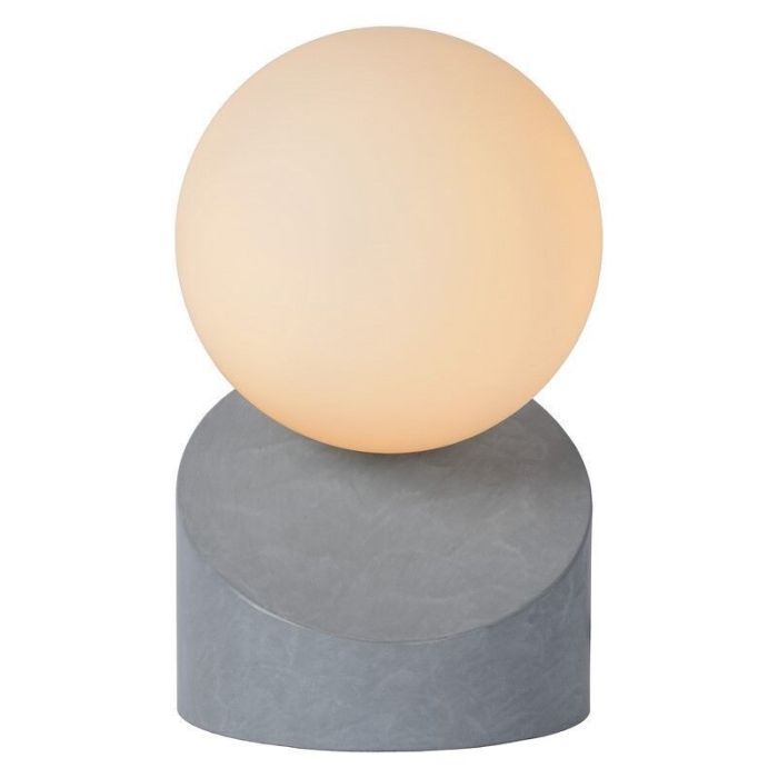 Lampe de table moderne grise, Len, avec interrupteur