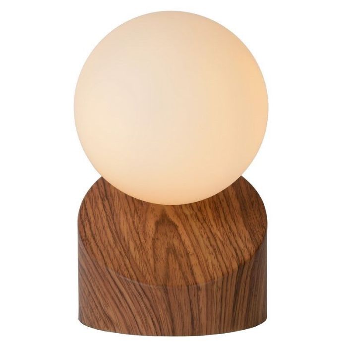 Lampe de table moderne marronne, Len, avec interrupteur