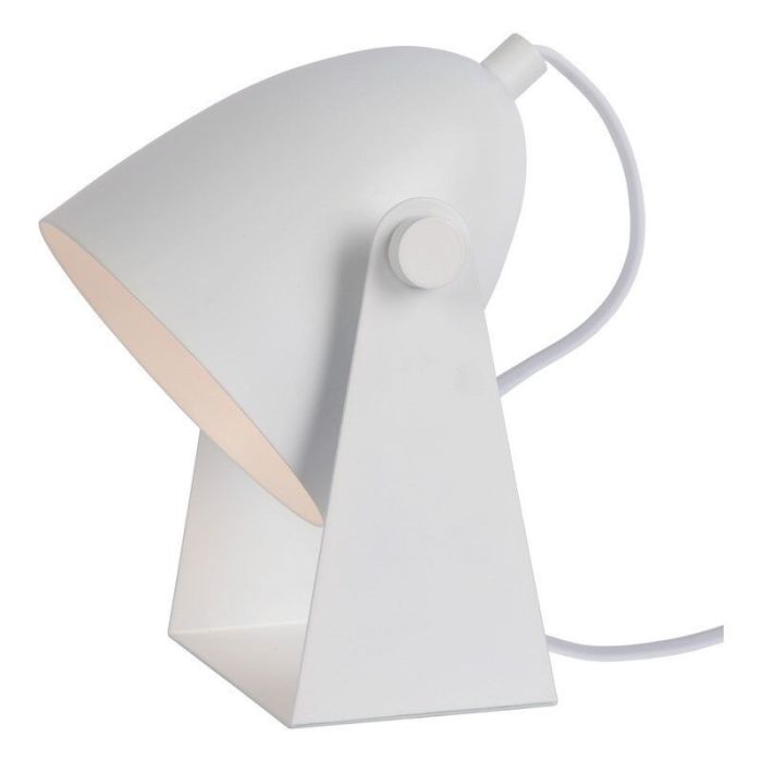 Lampe de table moderne blanche, Chago, avec interrupteur