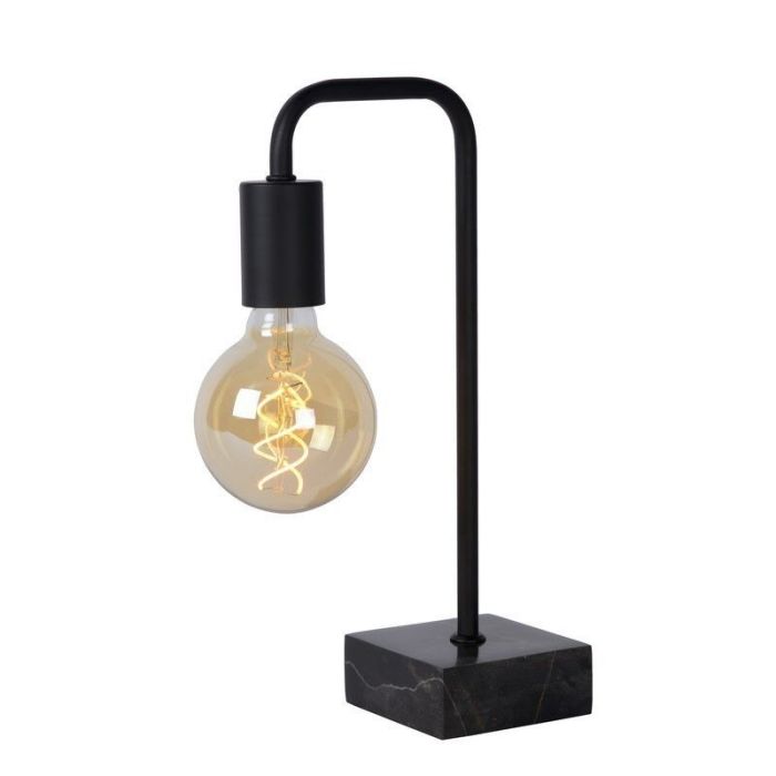 Lampe de table moderne noire, Lorin, avec interrupteur