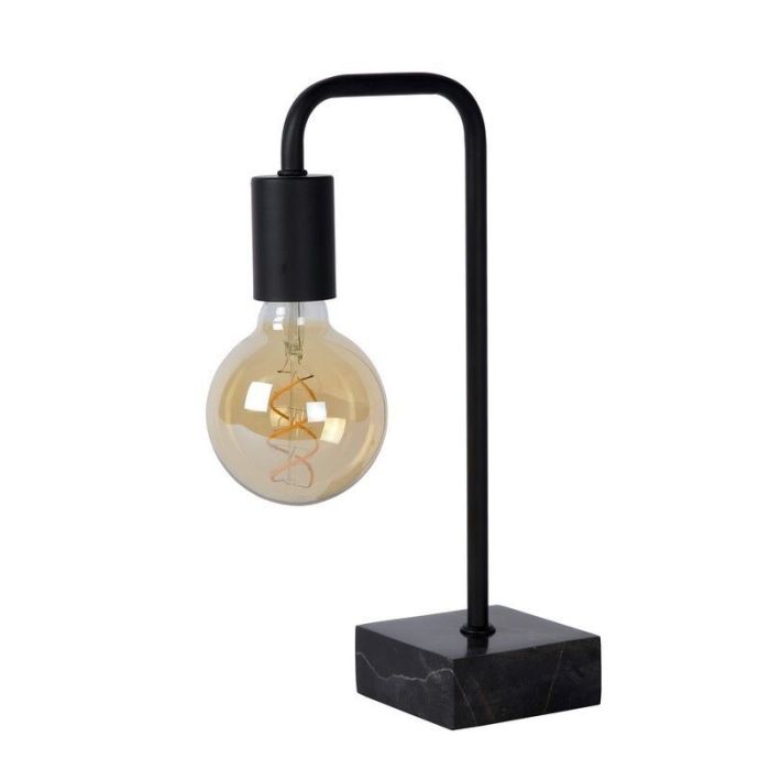 Lampe de table moderne noire, Lorin, avec interrupteur