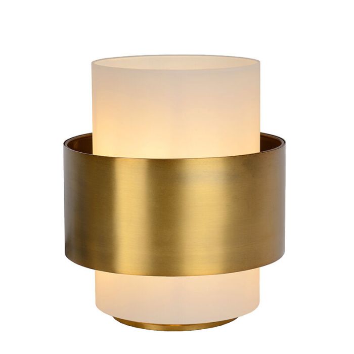 Lampe de table classique dorée, Firmin, avec interrupteur