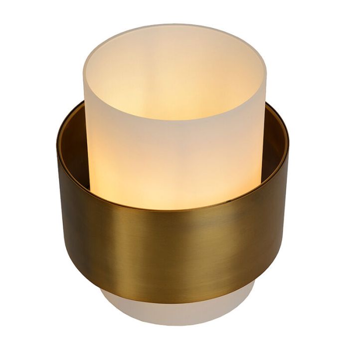 Lampe de table classique dorée, Firmin, avec interrupteur