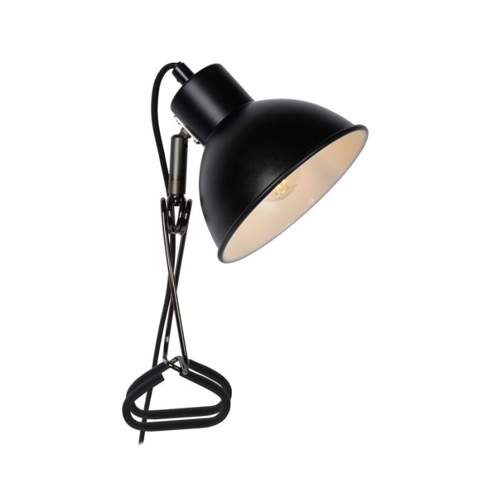 Lampe à pince rétro noire, Moys, avec interrupteur