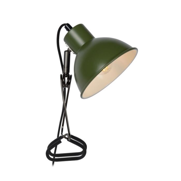 Lampe à pince rétro verte, Moys, avec interrupteur