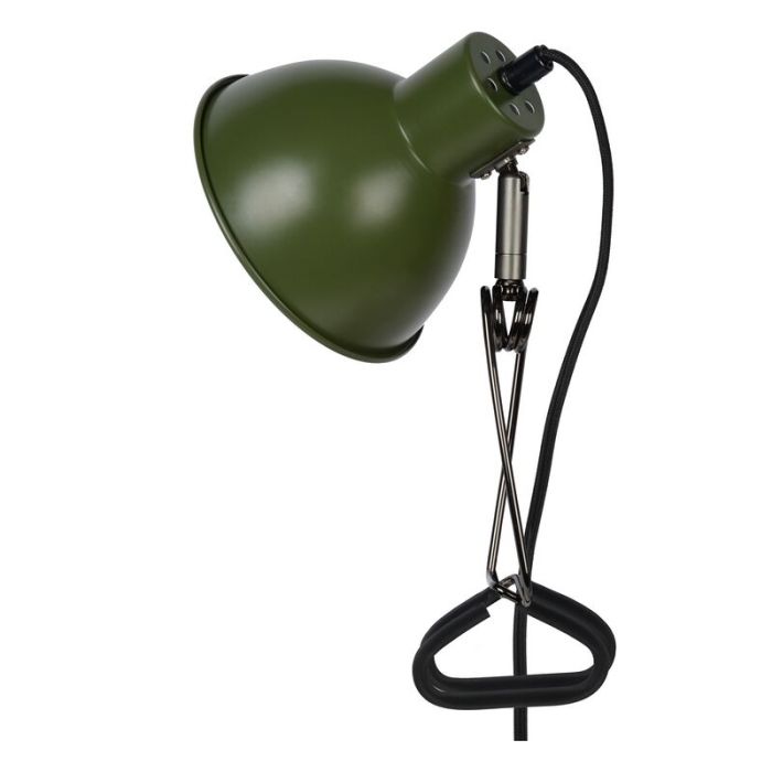 Lampe à pince rétro verte, Moys, avec interrupteur