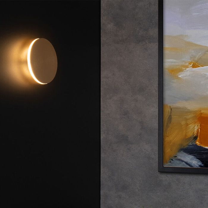 Applique murale moderne dorée, Eklyps Led, 6W, 3000K LED