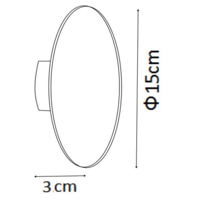 Applique murale moderne blanche, Eklyps, 6W, 3000K LED