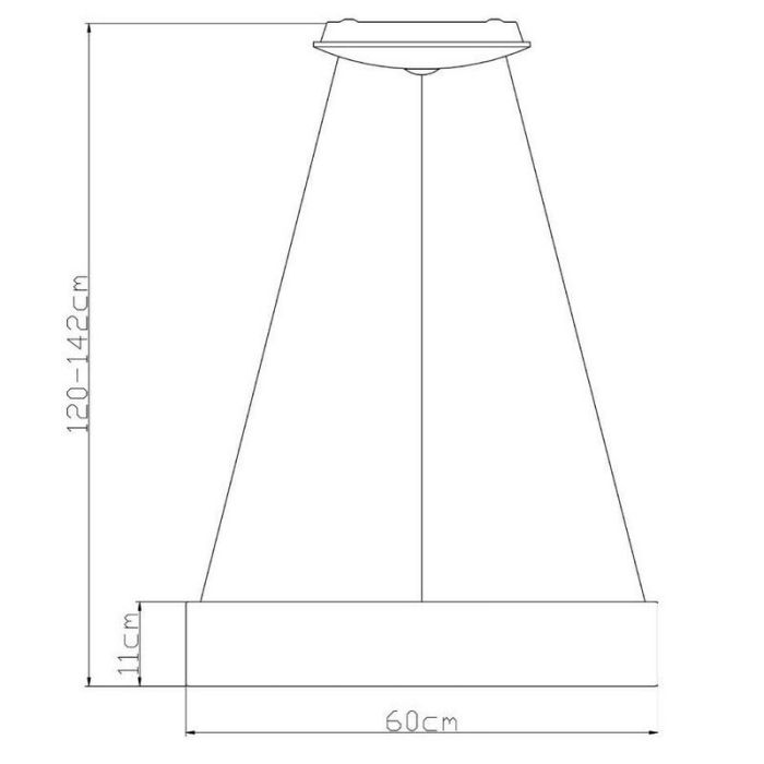 Suspension moderne noire, Talowe, 39W, 3000K LED