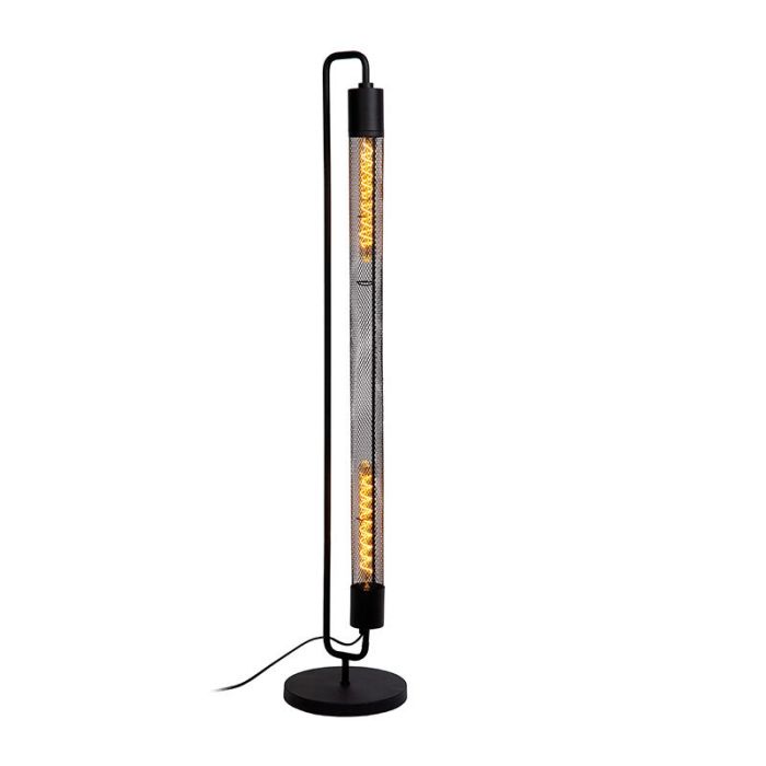 Lampadaire moderne noir, Calixt, avec interrupteur
