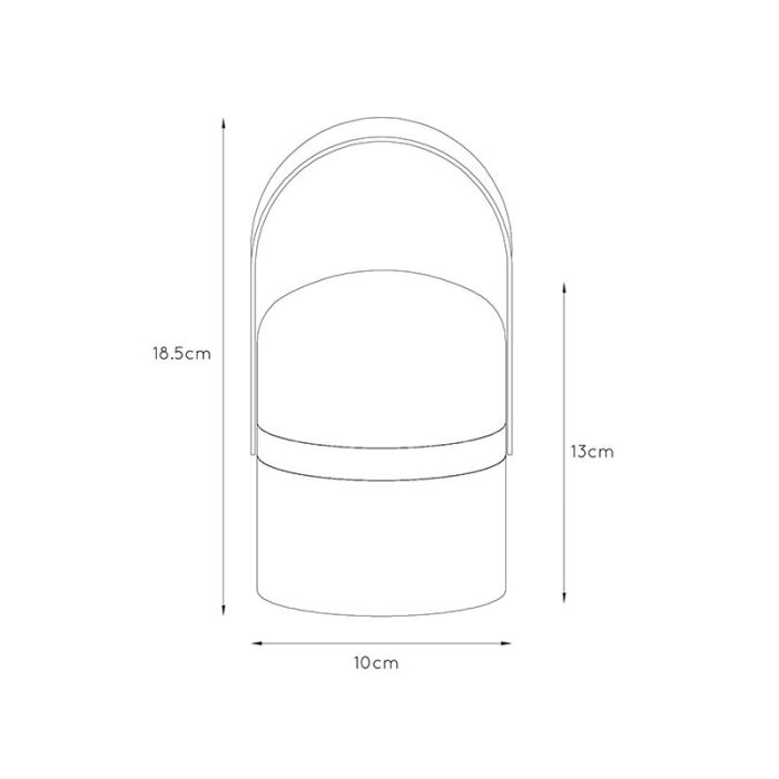 Lampe de table extérieur moderne verte, Little Joe, 3W, 2700K LED, IP44, avec interrupteur