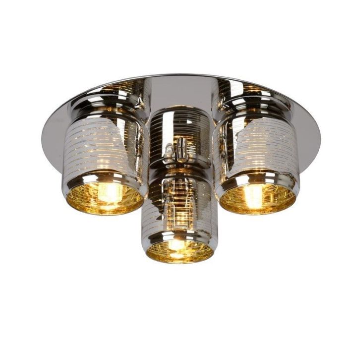 Lampe plafond moderne chromée, Eryn