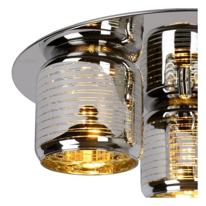 Lampe plafond moderne chromée, Eryn