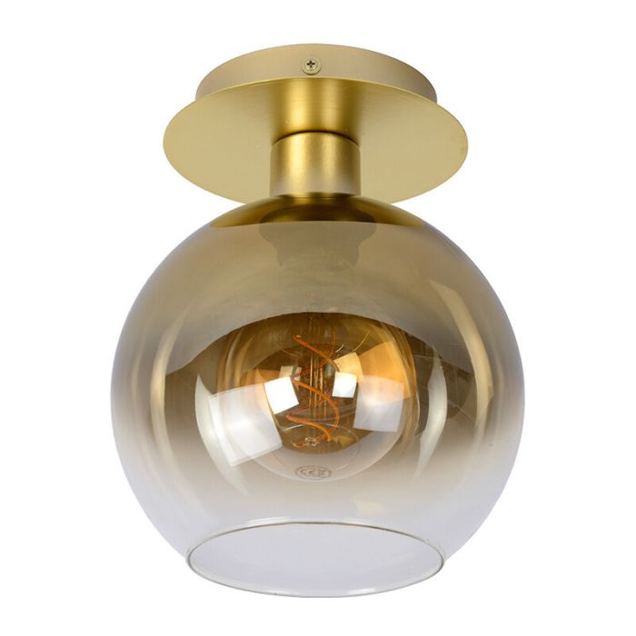 Lampe plafond rétro dorée, Marius