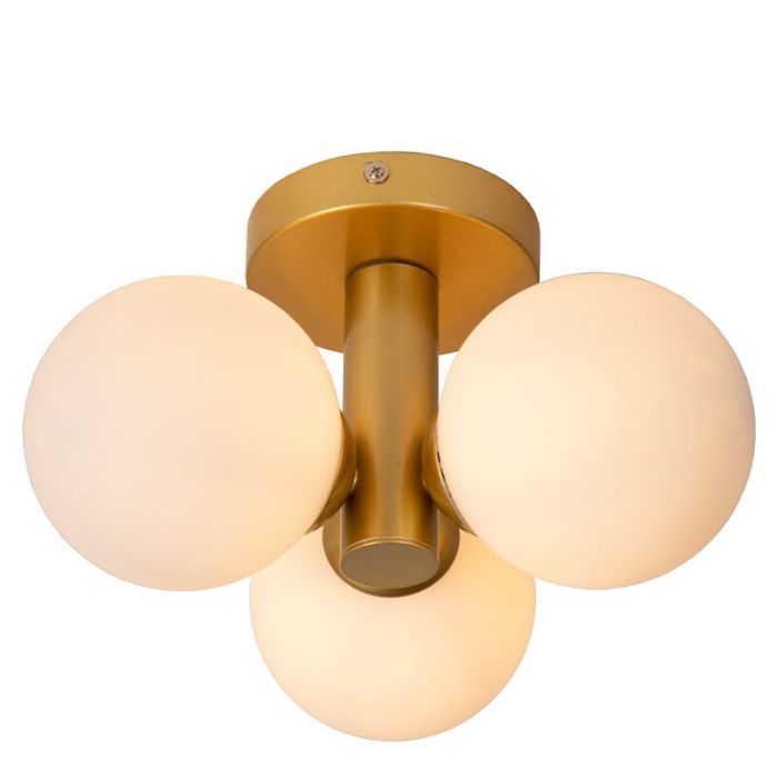 Plafonnier salle de bain moderne doré, Trudy, IP44