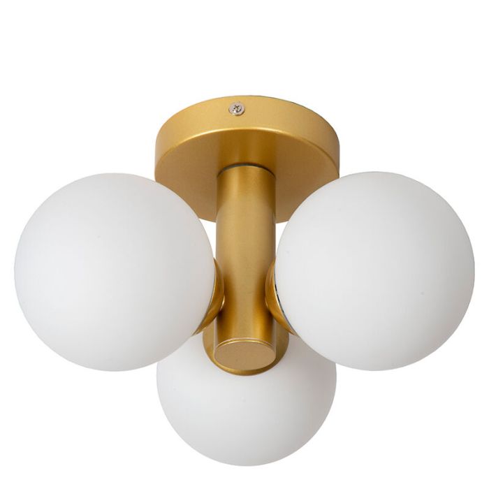 Plafonnier salle de bain moderne doré, Trudy, IP44