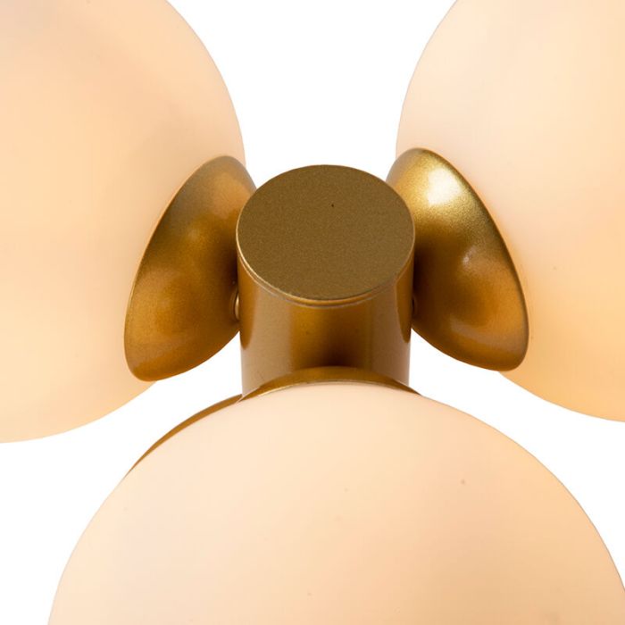 Plafonnier salle de bain moderne doré, Trudy, IP44