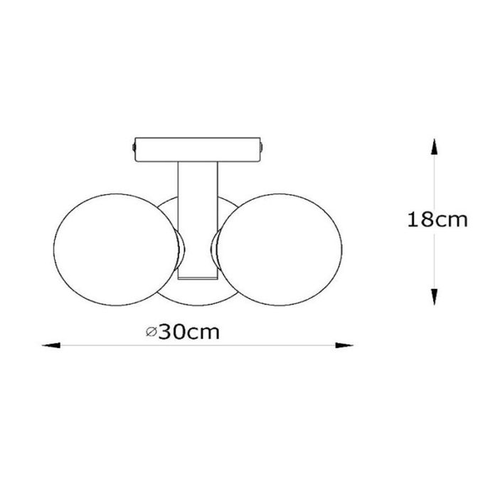 Plafonnier salle de bain moderne doré, Trudy, IP44