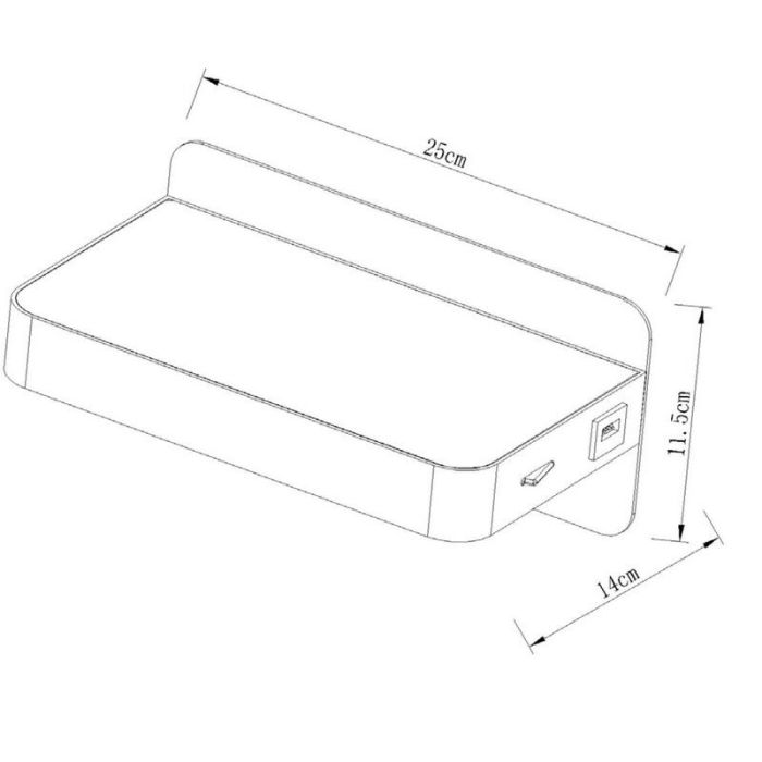 Applique murale moderne blanche, Atkin, 5W, 2700K LED, avec interrupteur