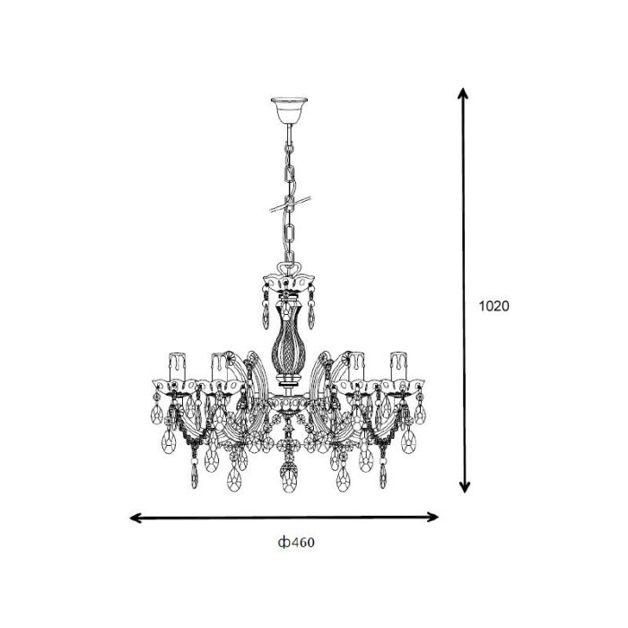 Lustre classique transparent, Arabes