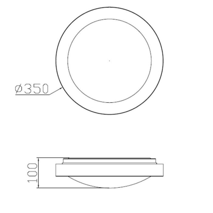 Lampe plafond en aluminium argentée, Fresh, IP44
