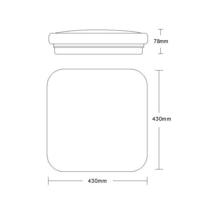 Lampe plafond moderne blanche, Otis, 42W, 3000K LED