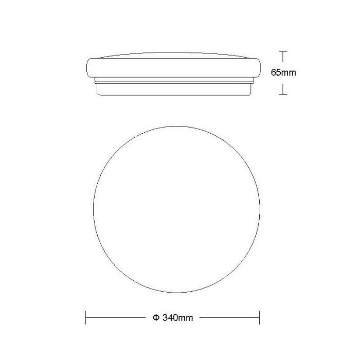 Lampe plafond moderne blanche, Otis, 26W, 3000K LED