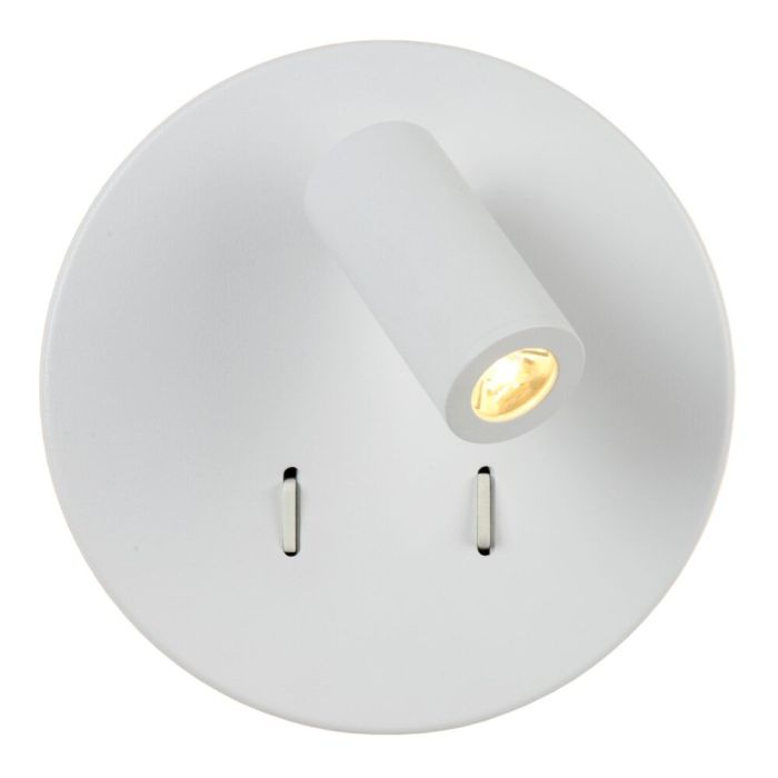 Applique murale moderne blanche, Bentjer, 6W, 3000K LED, avec interrupteur