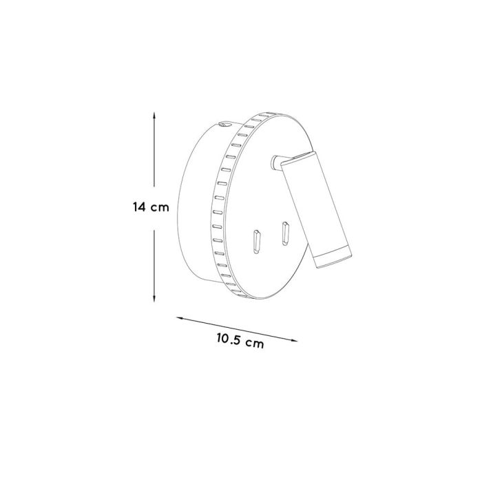 Applique murale moderne blanche, Bentjer, 6W, 3000K LED, avec interrupteur