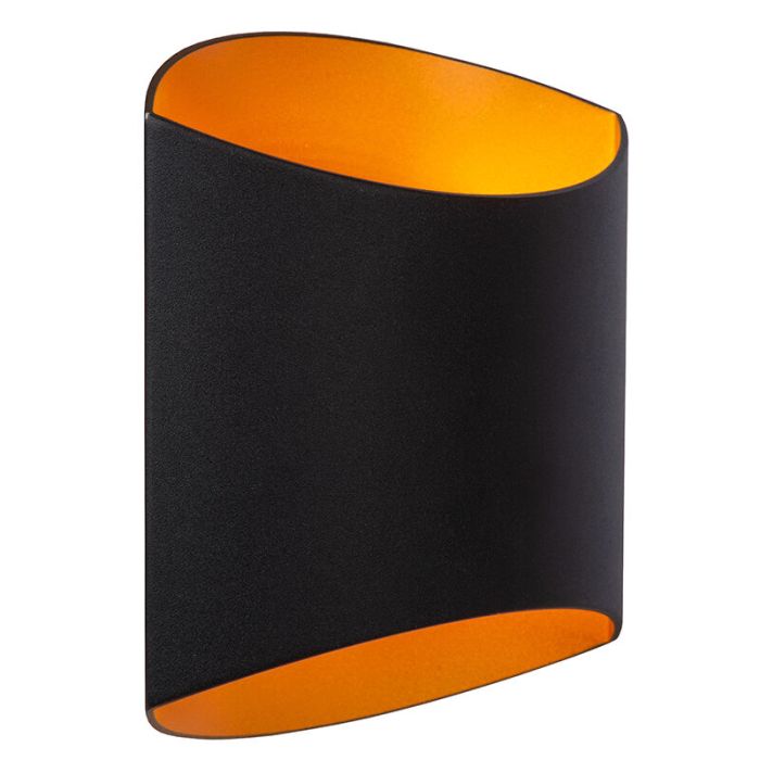 Applique up and down moderne noire, Diletta